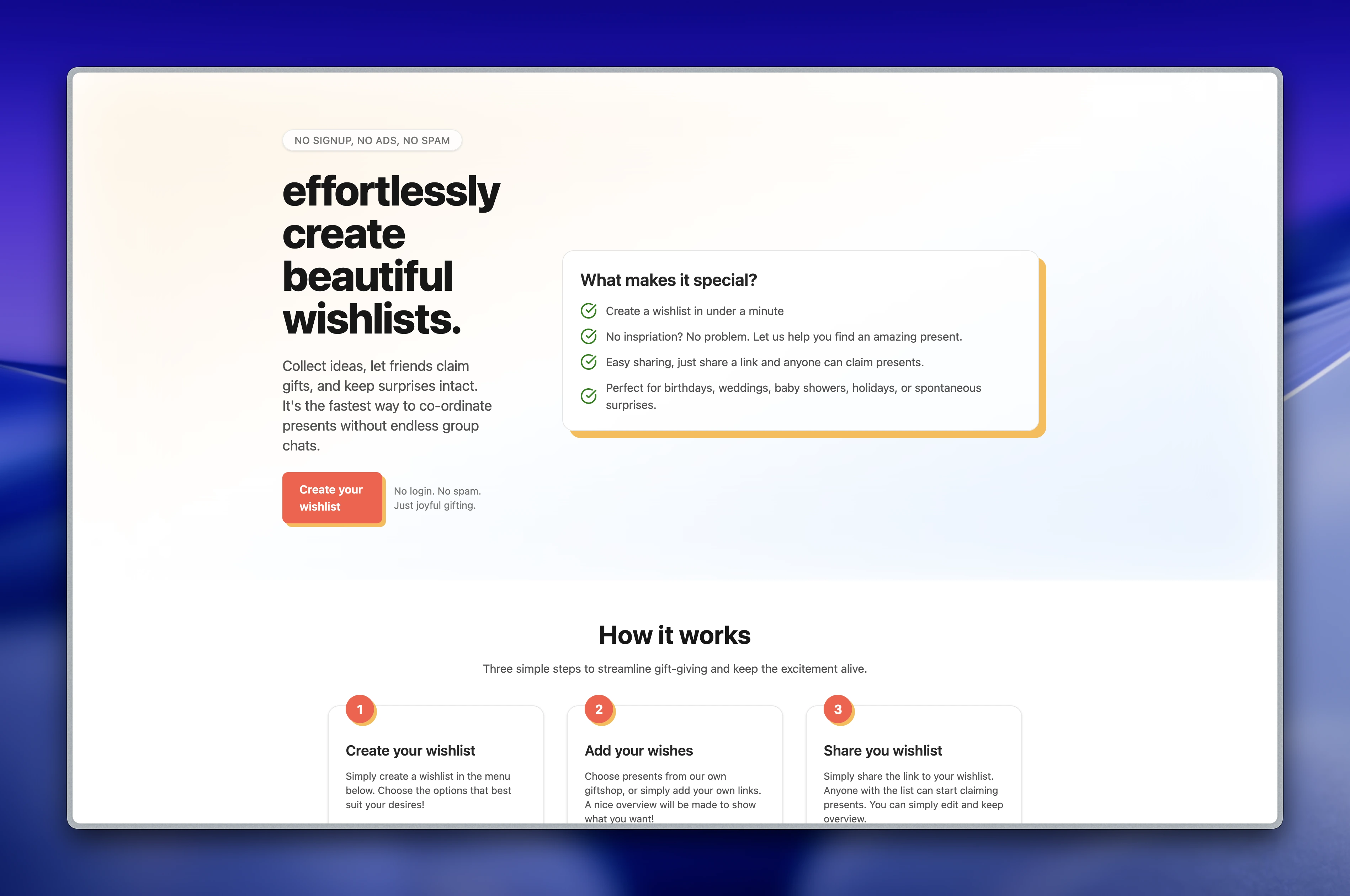Screenshot of wishlist.lvanrem.com